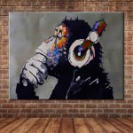 Funny-DJ-Monkey-With-Headphones-Listen-Music-Oil-Painting-on-Canvas-Gorilla-Large-Wall-Mural-P...jpg